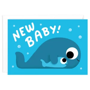 New Baby Whales Greetings Card by Elliot Kruszynski for Wrap