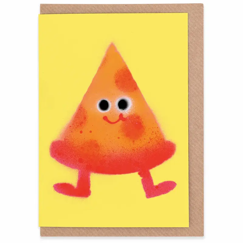 Pizza Greetings Card by Jon Burgerman for Evermade