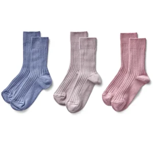 Plain Rib Socks Set by Soor Ploom - Last Ones In Stock - 4-8 Years