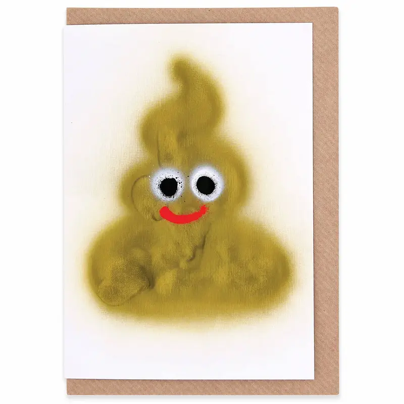 Poop Greetings Card by Jon Burgerman for Evermade