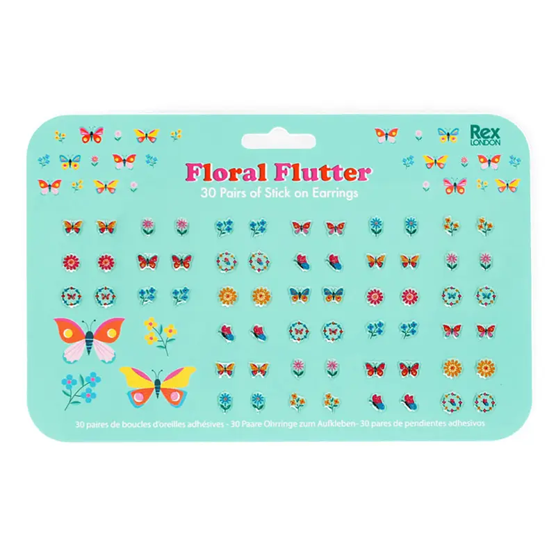 Stick on Earrings Floral (30 pairs) by Rex London