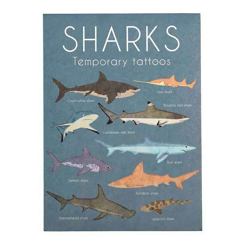 Temporary Tattoos Sharks by Rex London