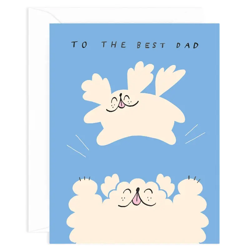 To The Best Dad Greetings Card by Odile Ferraille for Wrap