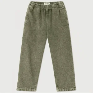 Uzatown Kid's Denim Joggers in Olive by American Vintage