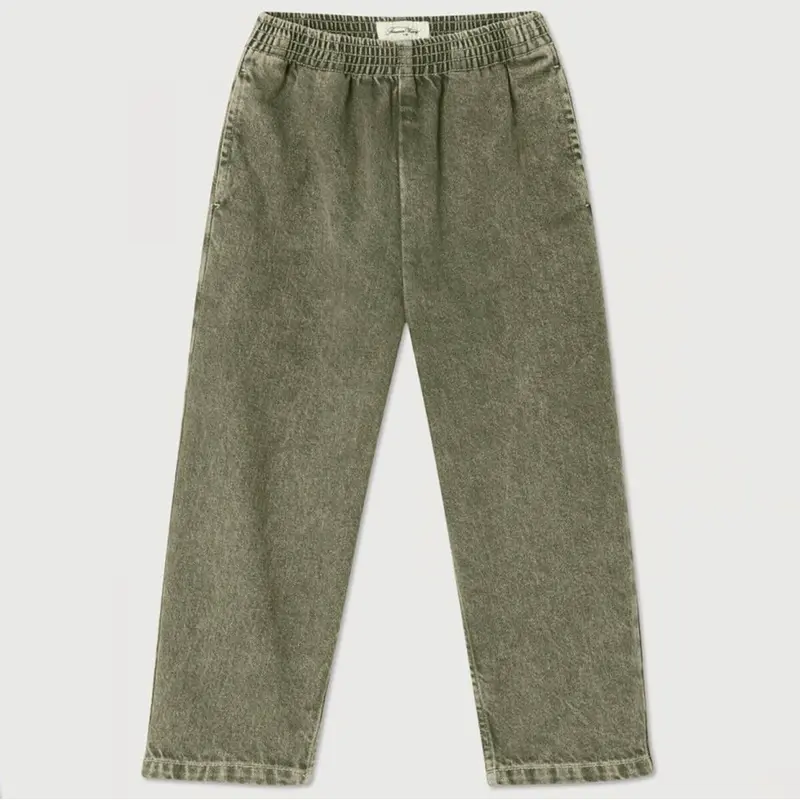 Uzatown Kid's Denim Joggers in Olive by American Vintage