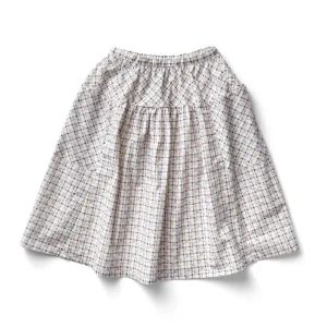 Vada Skirt in Checker Rose Print / Blueberry by Soor Ploom