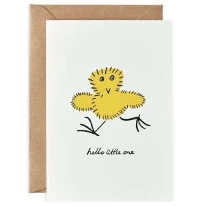Welcome Little One Chick Embossed Greetings Card by Molly Fairhurst for Wrap