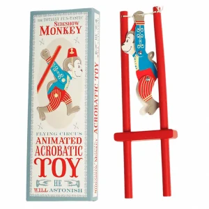 Wooden Acrobatic Toy Sideshow Monkey by Rex London