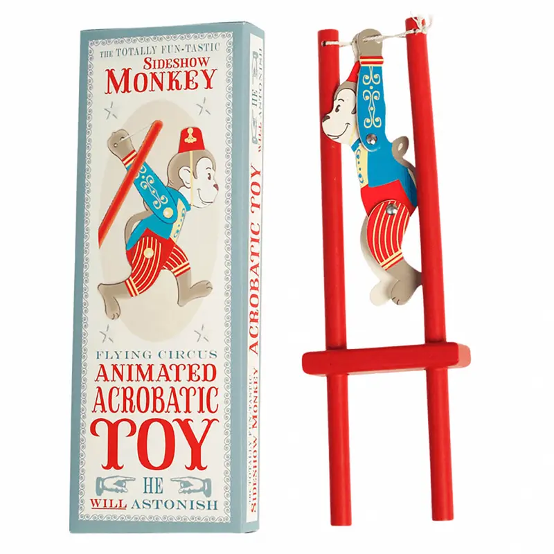 Wooden Acrobatic Toy Sideshow Monkey by Rex London