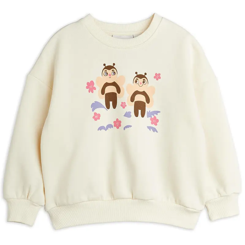 Bees Sweatshirt in Off White by Mini Rodini