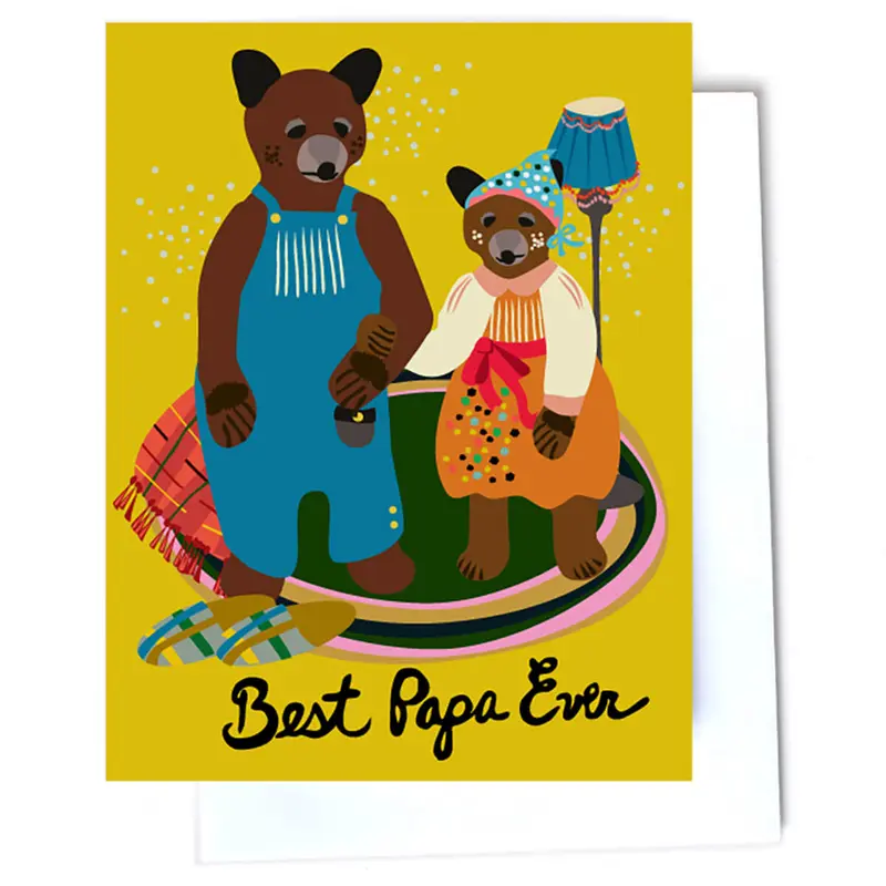 Best Papa Greetings Card by Elizabeth Grubaugh