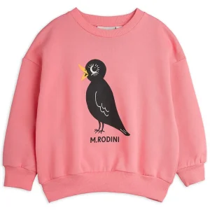 Blackbird Sweatshirt in Pink by Mini Rodini