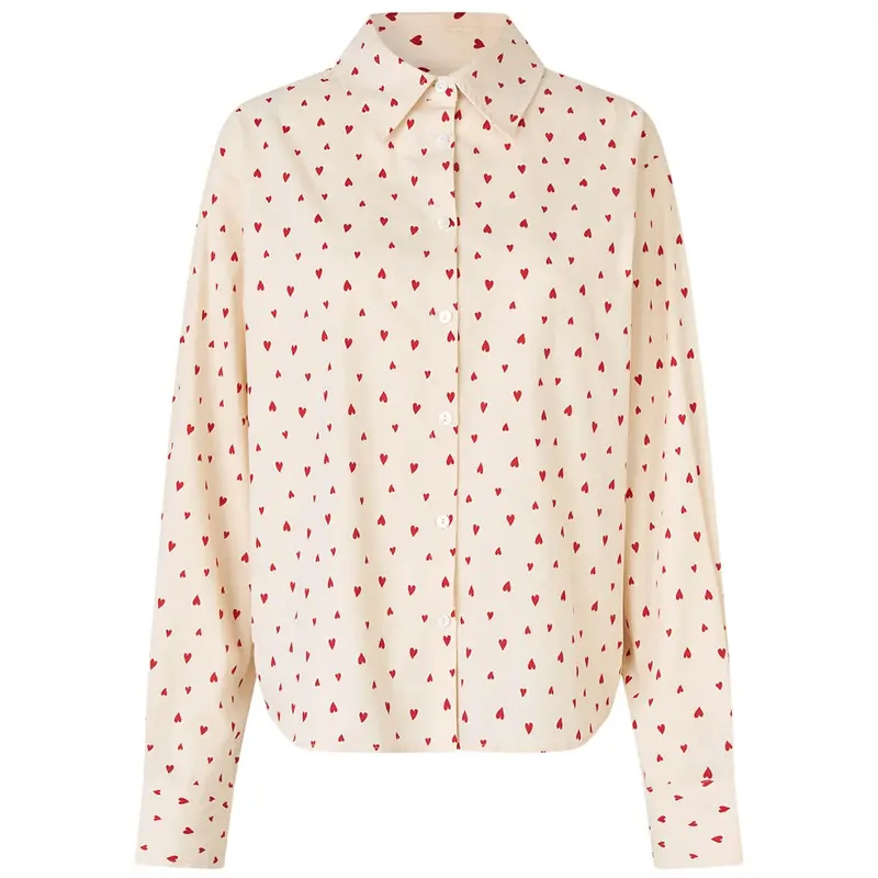 Bleeker Shirt in Red Hearts by Lollys Laundry