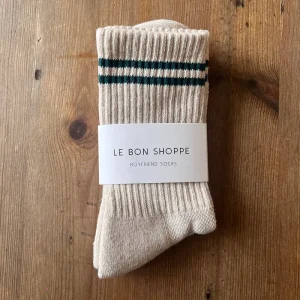 Boyfriend Adult Socks in Oatmeal by Le Bon Shoppe