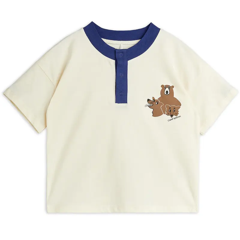 Camp Rodini Grandpa Tee in Off White by Mini Rodini