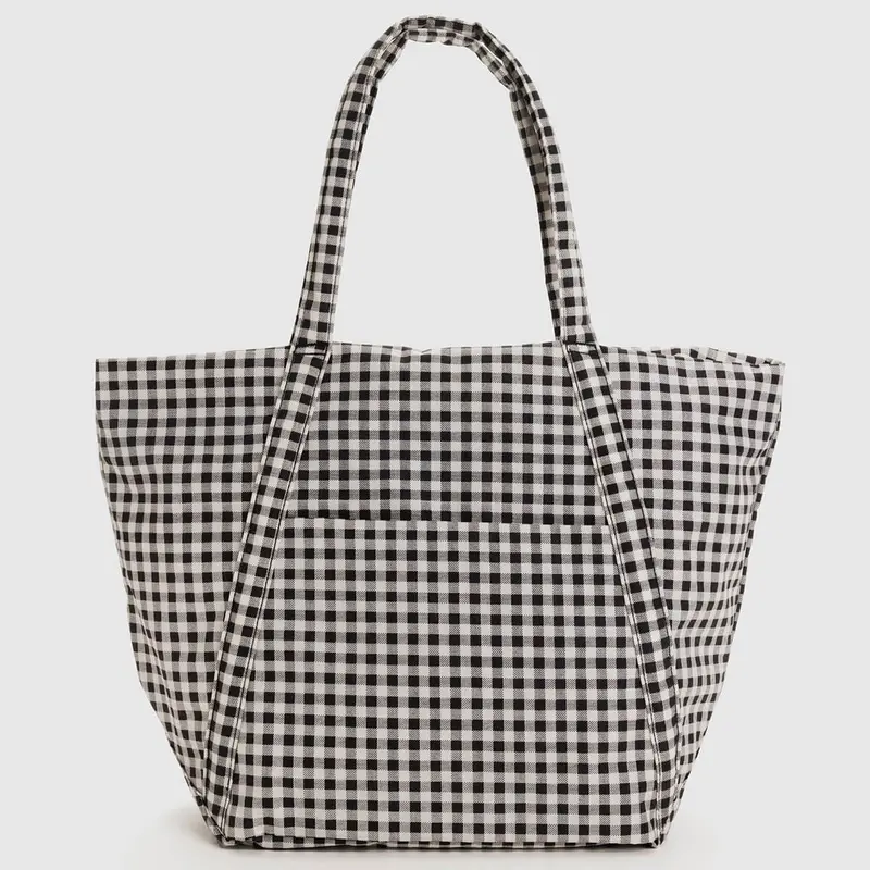 Cloud Bag in Black And White Gingham by Baggu