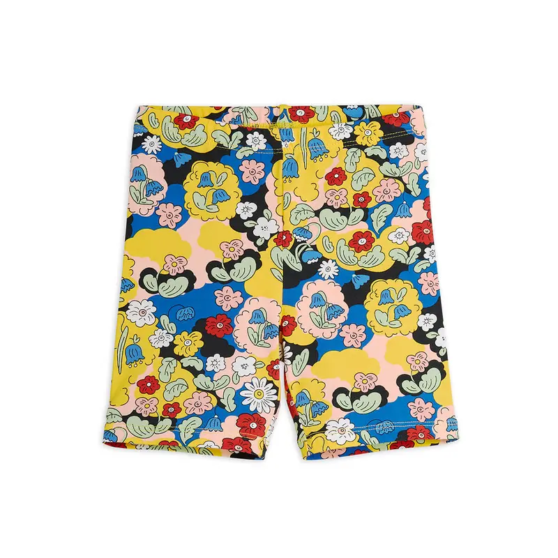 Flowers AOP Bike Shorts in Multi by Mini Rodini