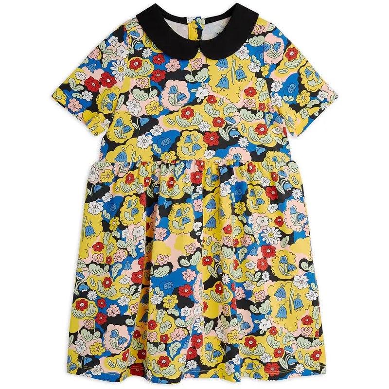 Flowers AOP Dress in Multi by Mini Rodini
