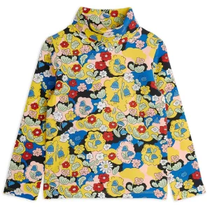 Flowers AOP Turtleneck in Multi by Mini Rodini