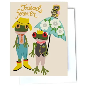 Frog Friends Greetings Card by Elizabeth Grubaugh