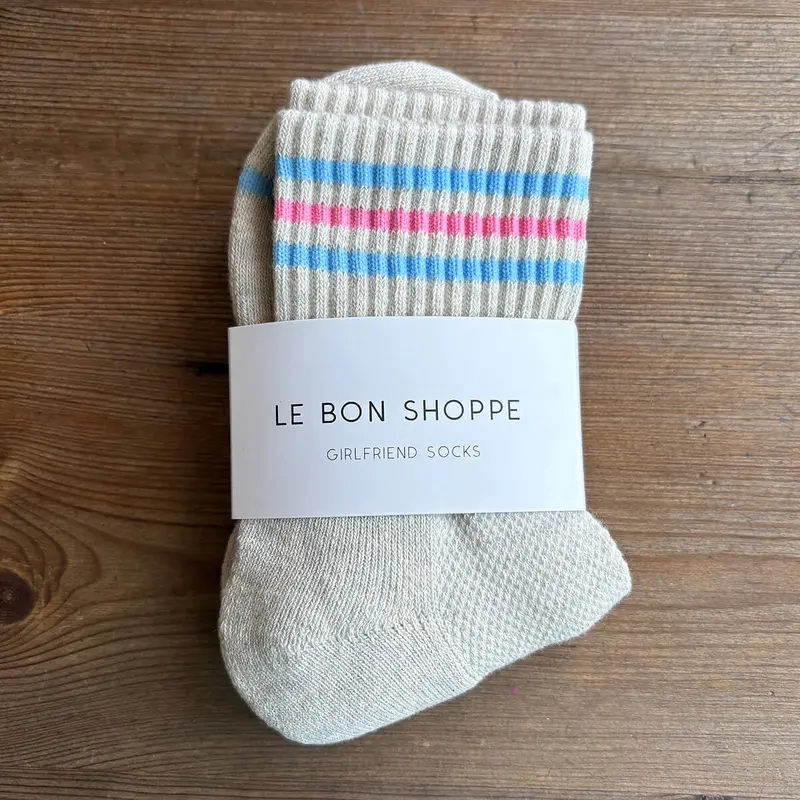 Girlfriend Adult Socks in Bright Grey by Le Bon Shoppe