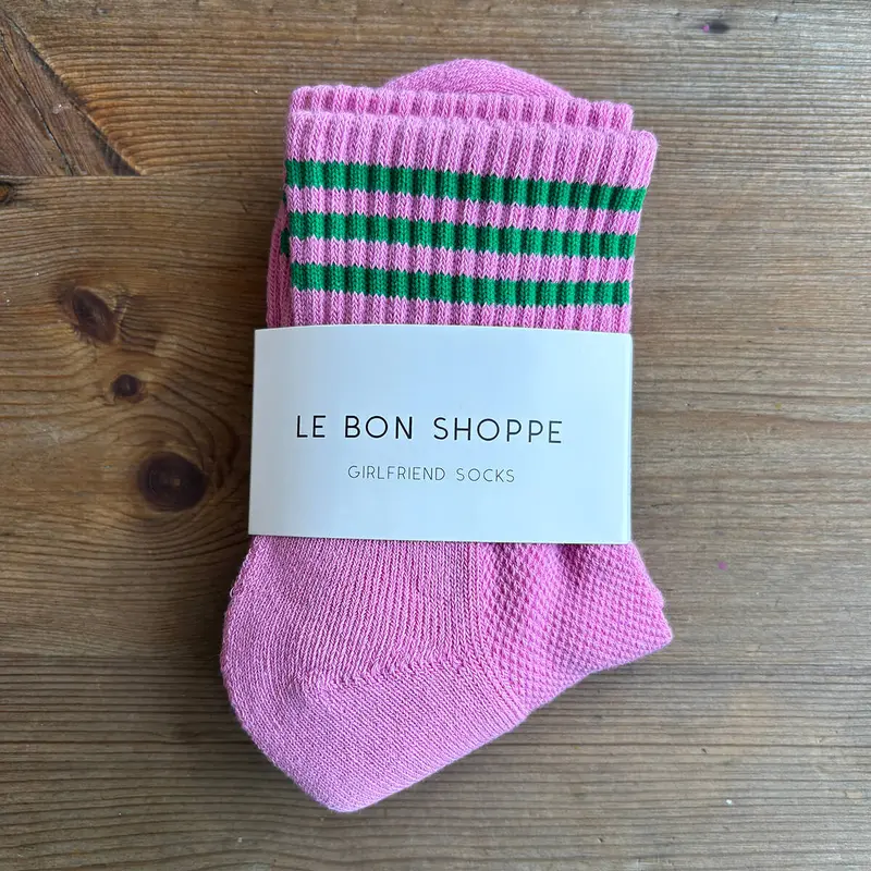 Girlfriend Adult Socks in Rose Pink by Le Bon Shoppe