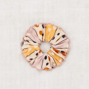 Hair Scrunchie in Frangipani Polka-Stripe by Misha & Puff