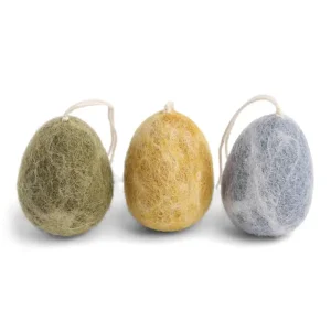 Marble Eggs Hanging Decorations (Set Of 3) by Gry & Sif