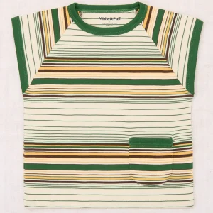 Muscle Tee in Lawn Patio Stripe by Misha & Puff