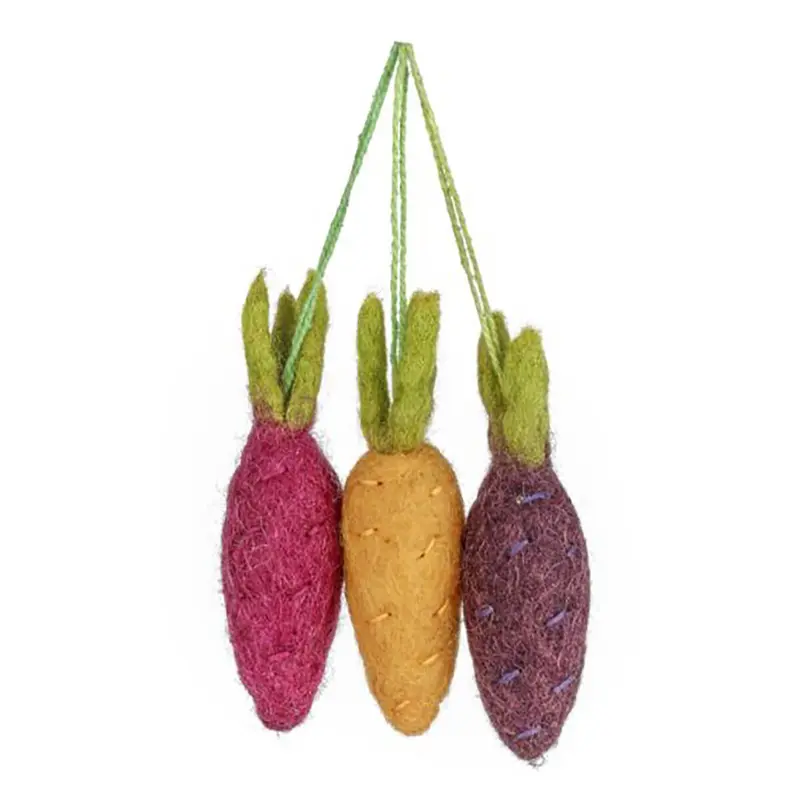 Rainbow Carrots Hanging Decorations by Felt So Good