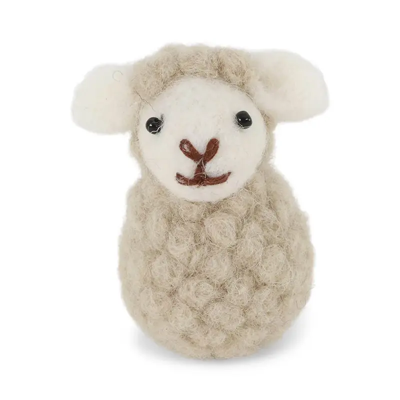 Sitting Sheep Hanging Decoration in Beige by Gry & Sif