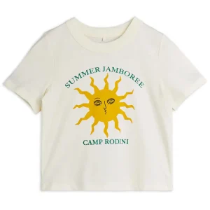 Sun Tee in Off White by Mini Rodini