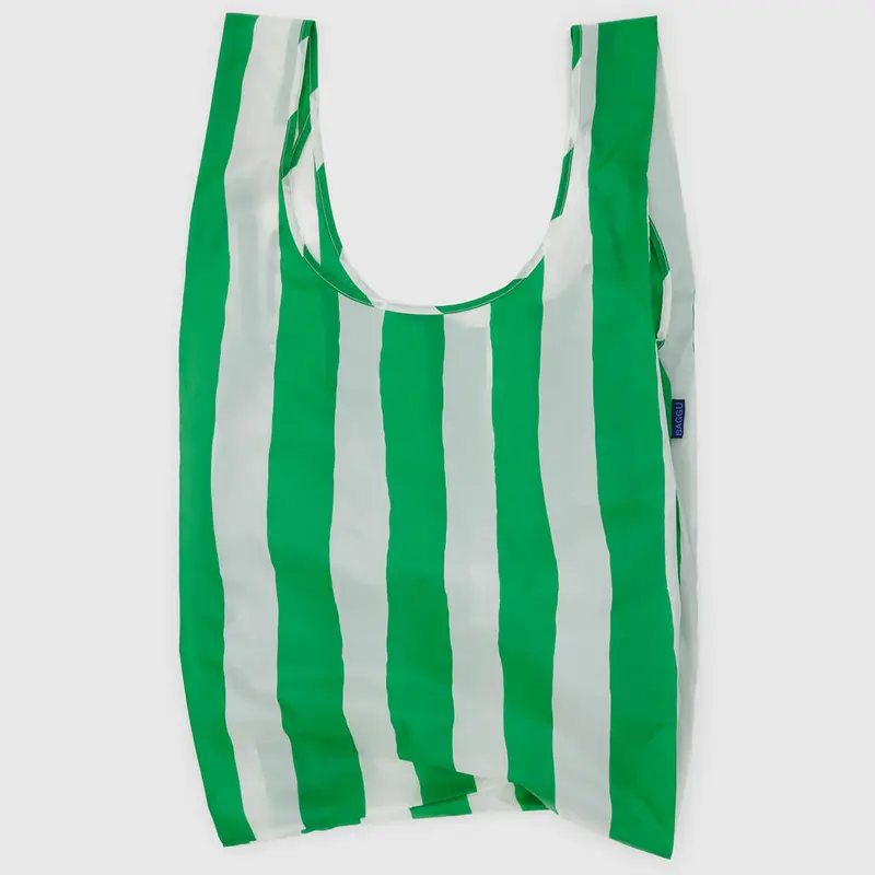 Big Bag in Green Painted Stripe by Baggu