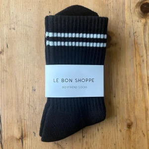 Boyfriend Adult Socks in Noir by Le Bon Shoppe
