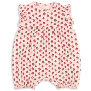 Chleo Frill Romper in Rosie Rose by Konges Sljd - Last Ones In Stock - 0-6 Months