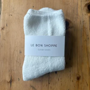 Cloud Adult Socks in Classic White by Le Bon Shoppe