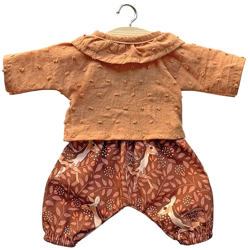 Coline Outfit (34cm Doll) in Deer Print / Brown Sugar by Minikane