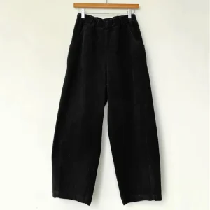 Corduroy Arc Pants in Black by Le Bon Shoppe