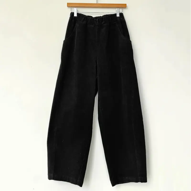 Corduroy Arc Pants in Black by Le Bon Shoppe