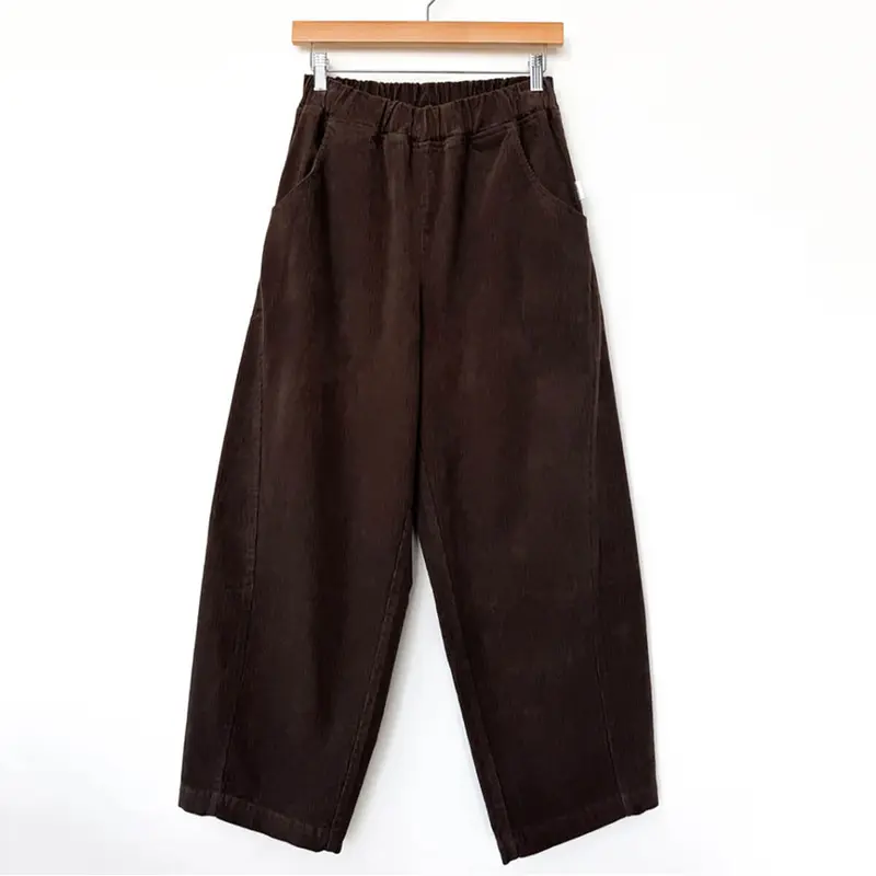 Corduroy Arc Pants in Chocolate by Le Bon Shoppe