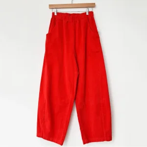 Corduroy Arc Pants in Flame by Le Bon Shoppe