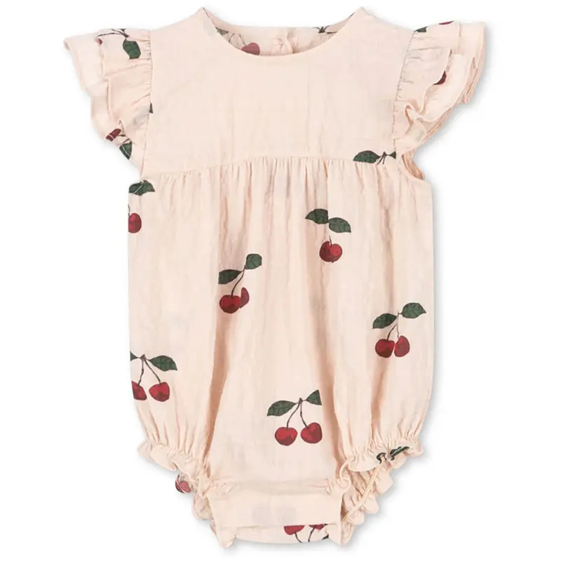 Elin Romper in Ma Grand Cerise Pink by Konges Sljd - Last One In Stock - 0-1 Months