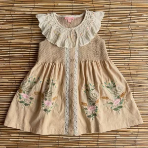 Embroidered Ibiza Top in Sand by Bonjour