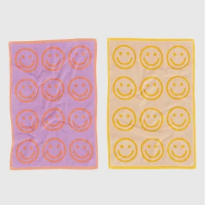 Hand Towel in Happy Lilac Marigold by Baggu (Set of 2)