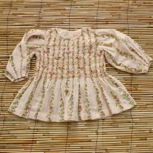 Handsmock Blouse in Farandole Flowers by Bonjour - Last One In Stock - 10 Years