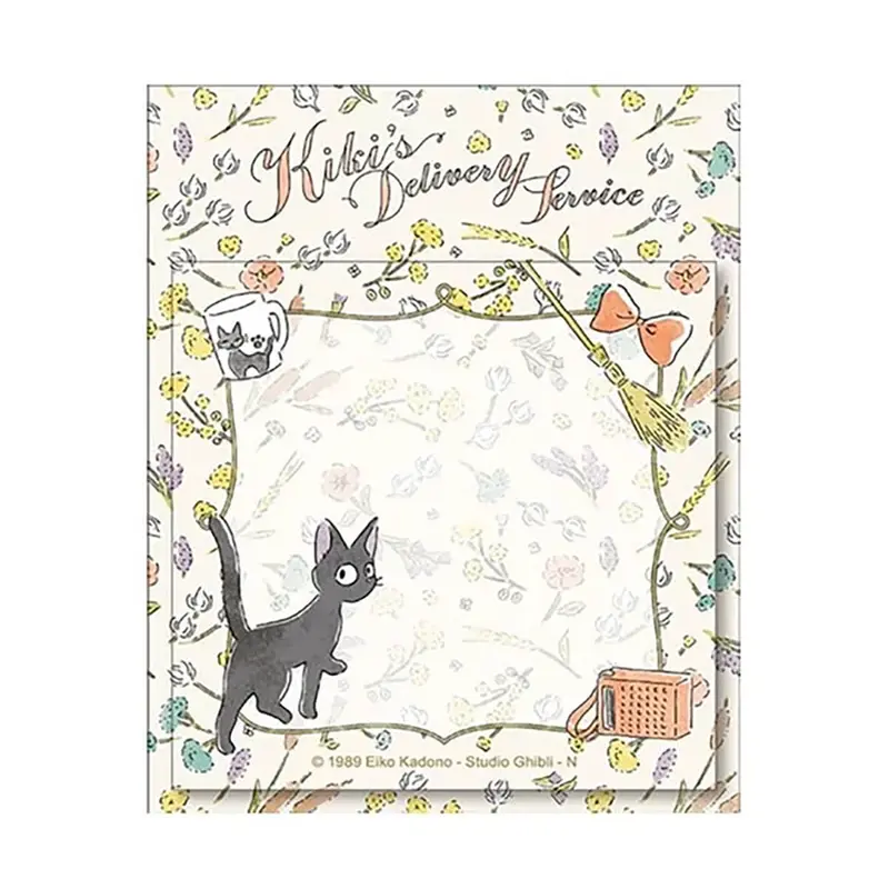 Kiki's Delivery Service Jiji & Flowers Sticky Notes by Studio Ghibli