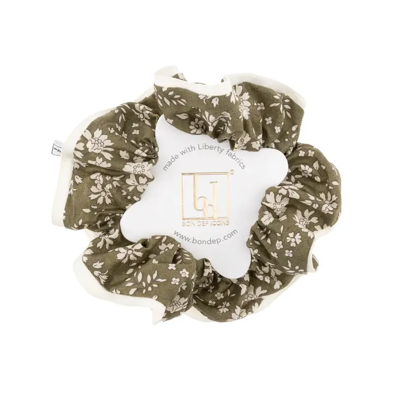 Liberty Hair Scrunchie in Capel Army by Bon Dep