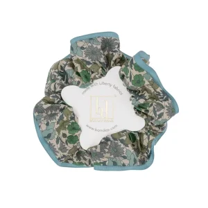 Liberty Hair Scrunchie in Poppy And Daisy Teal by Bon Dep