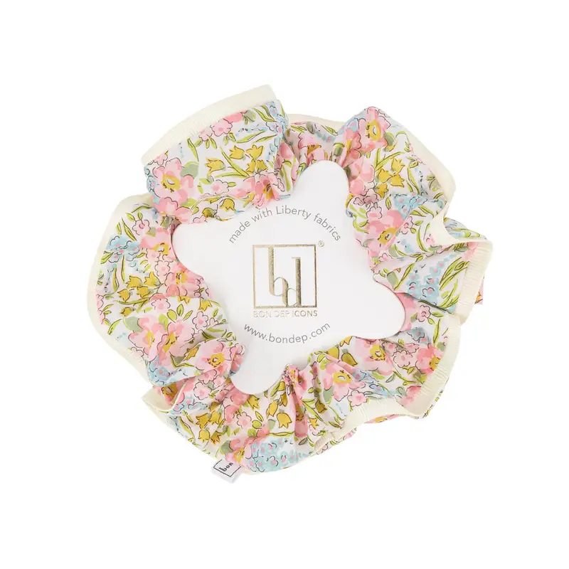 Liberty Hair Scrunchie in Swirling Petals Pink by Bon Dep