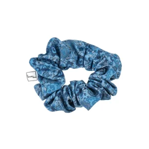 Liberty Small Hair Scrunchie in Emma And Georgina Indigo by Bon Dep